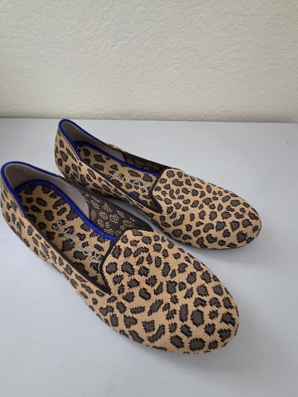 Rothy's Retired Spotted Cheetah Animal Print Loafers